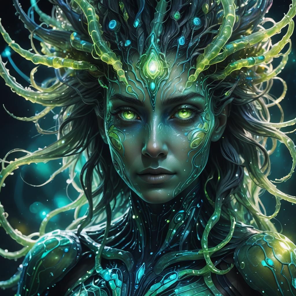 Bioluminescent Alien Creature Concept Art