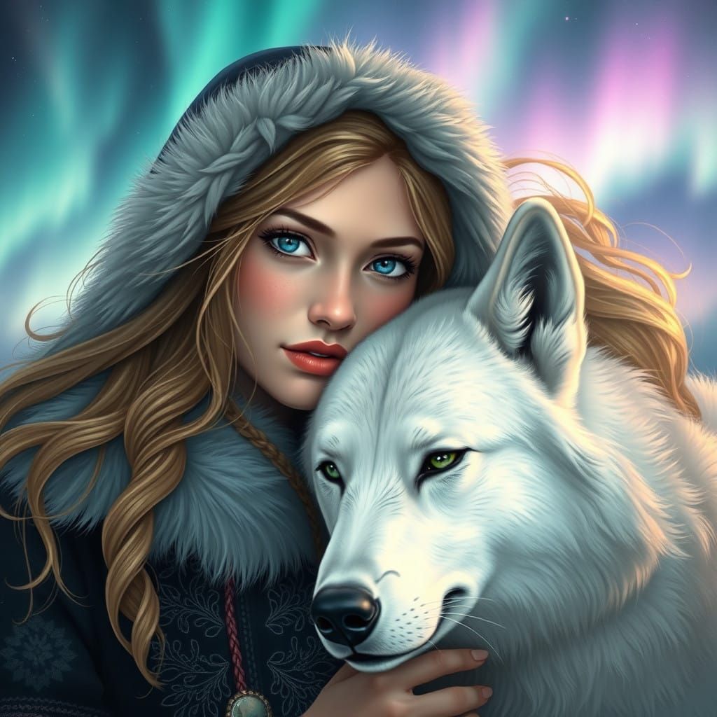 Ethereal Saami Princess Entwined with Nature