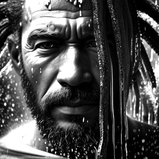 Monochrome Macro View of Niagara Falls