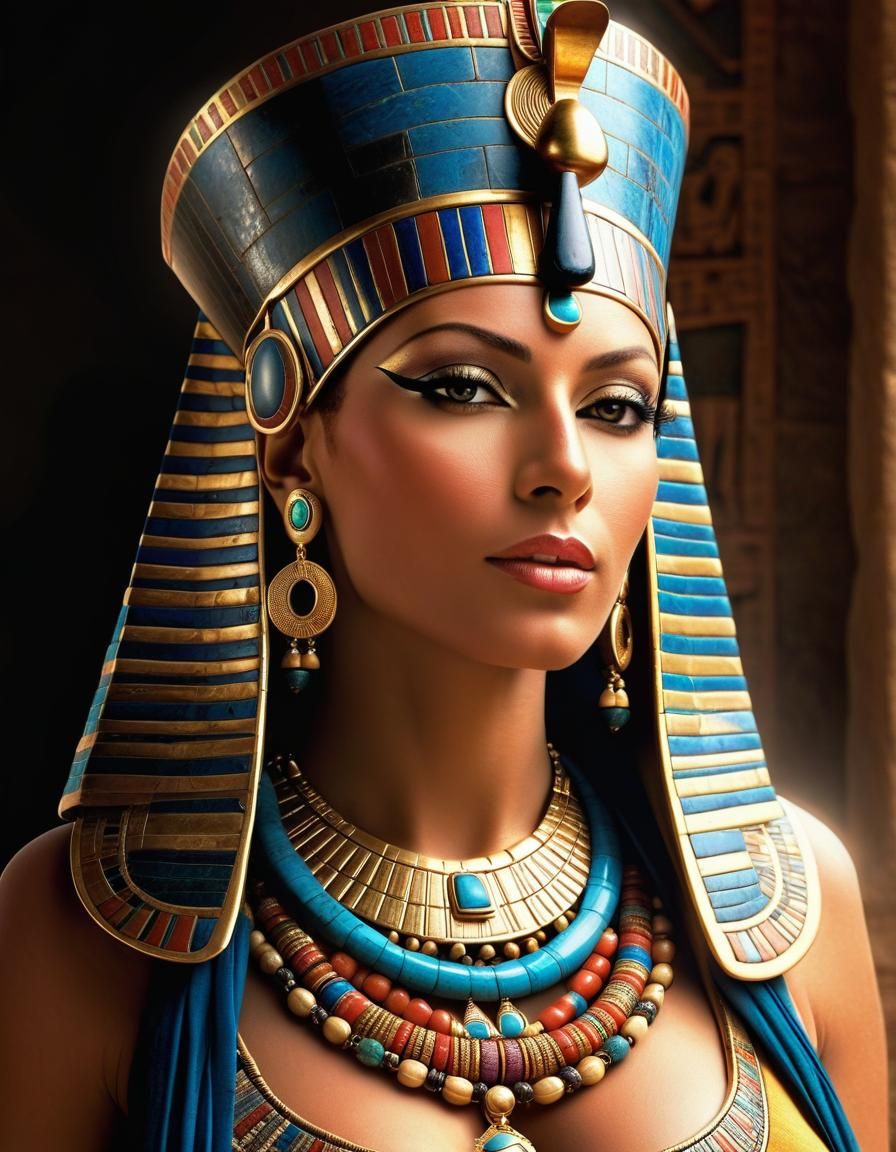 Hatshepsut: Photorealistic Portrait of an Egyptian Pharaoh