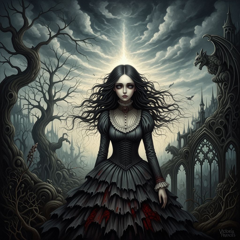 Ethereal Gothic Art in a Grimdark Style