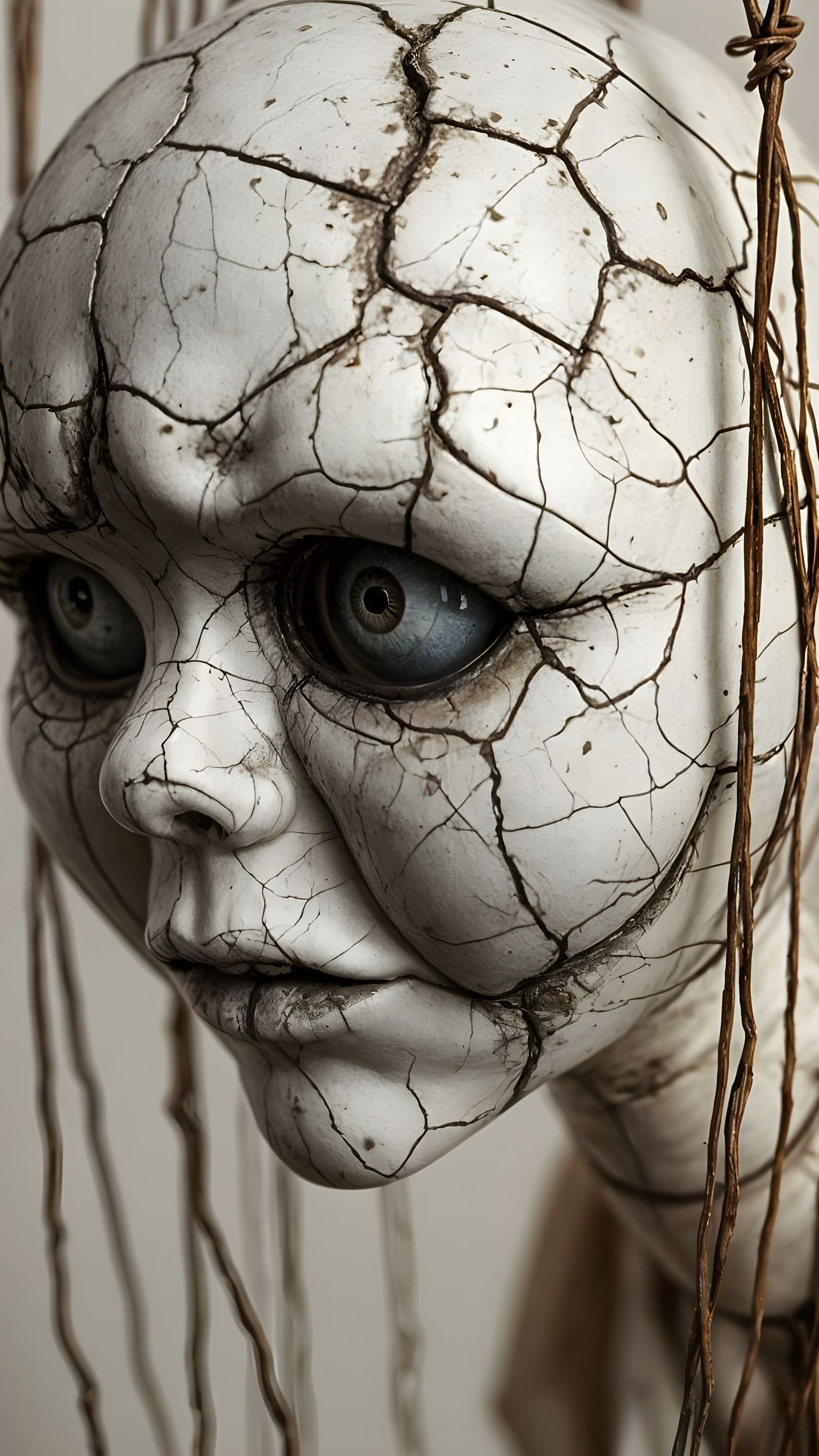 Cracked Porcelain Doll Marionette 1