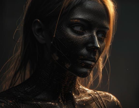 Lone Figure in Sin's Web Oil Painting