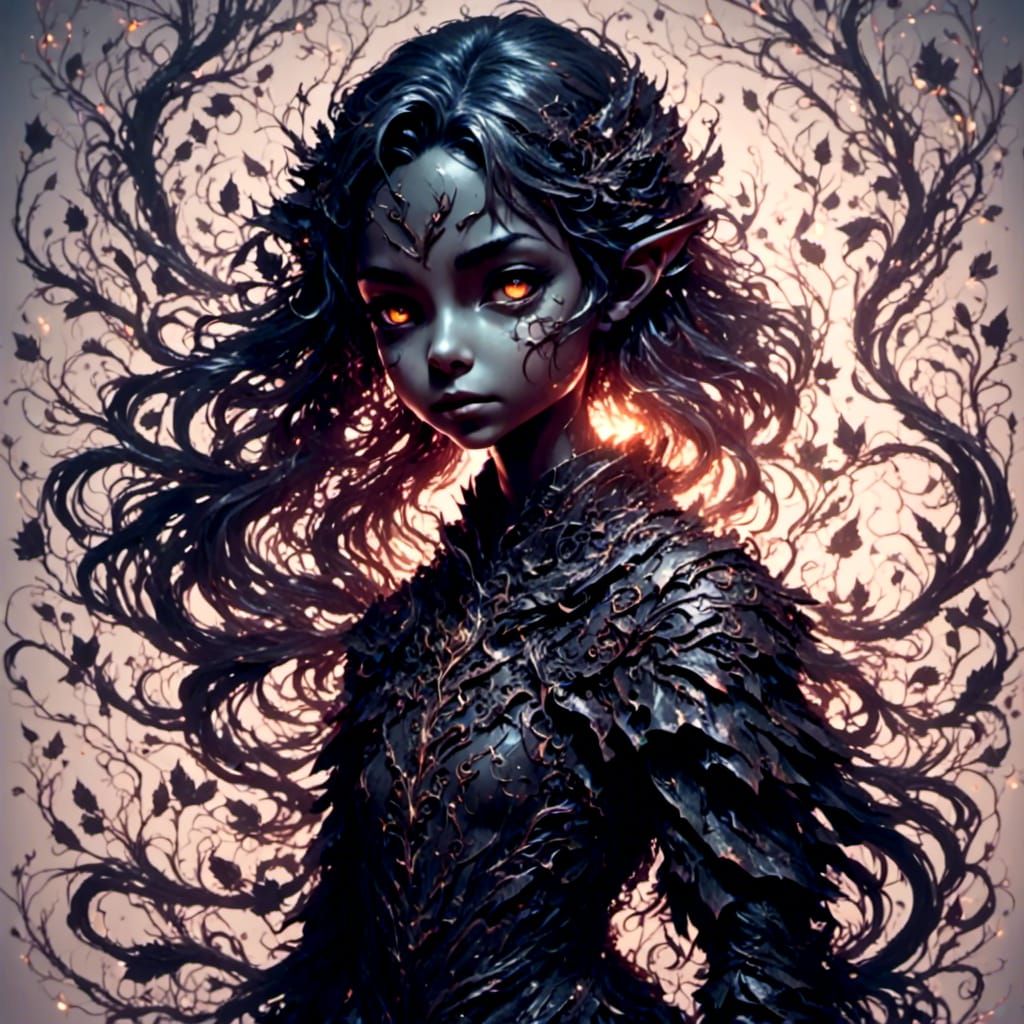 Silhouette Portrait: Cute Meets DnD in AI Art