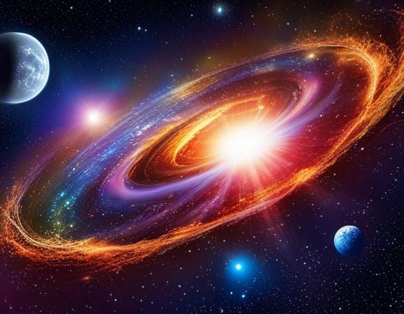 Mysterious Cosmic Starscape with 3D Effect