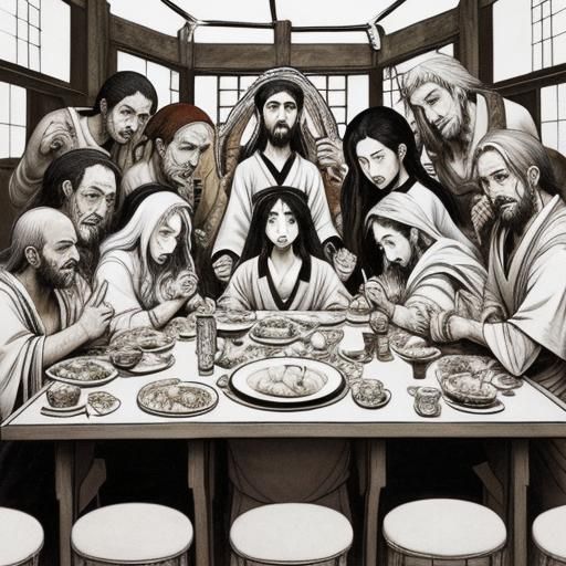 Last Supper in a Fantasy Art Style