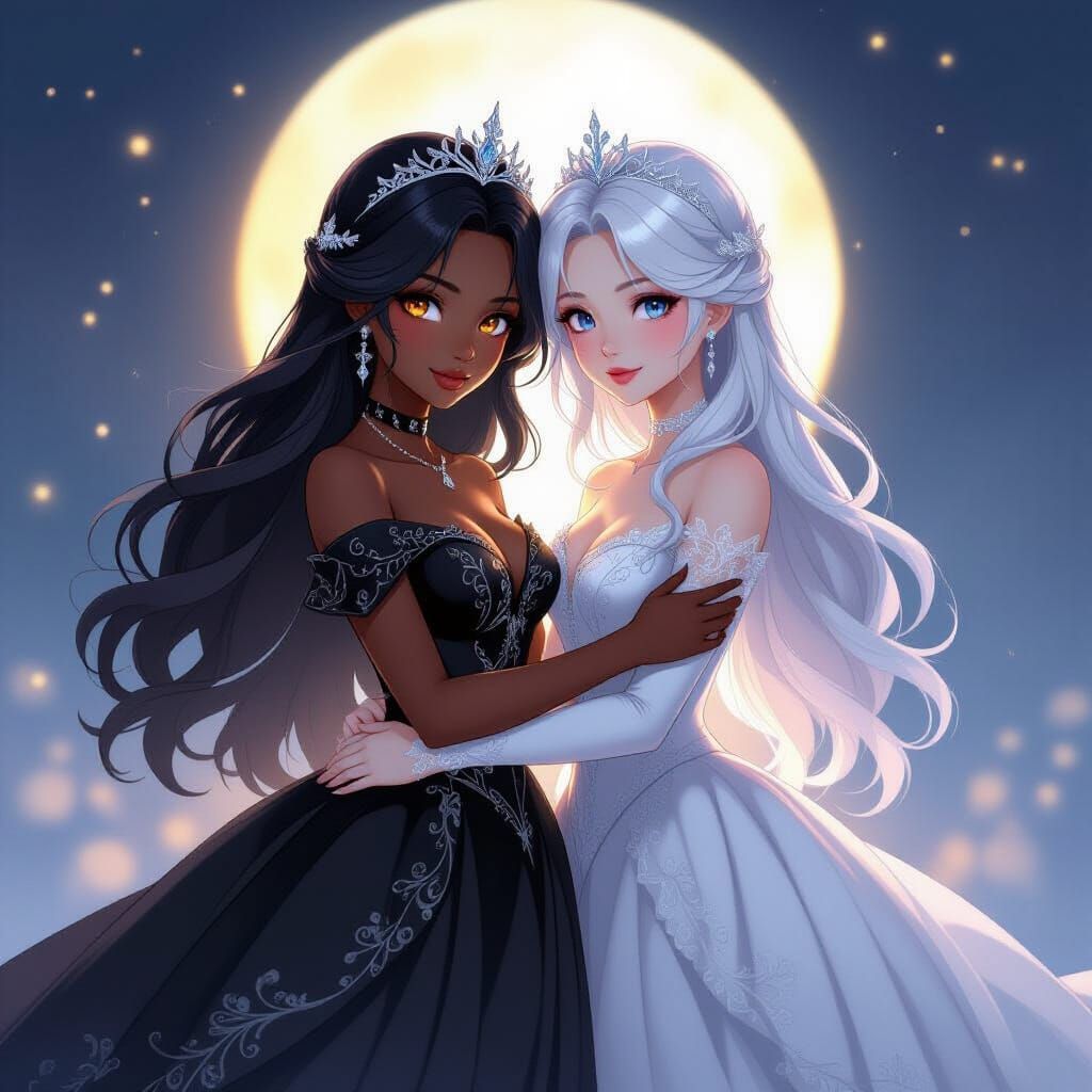 Anime-Style Princesses in Ethereal Lighting