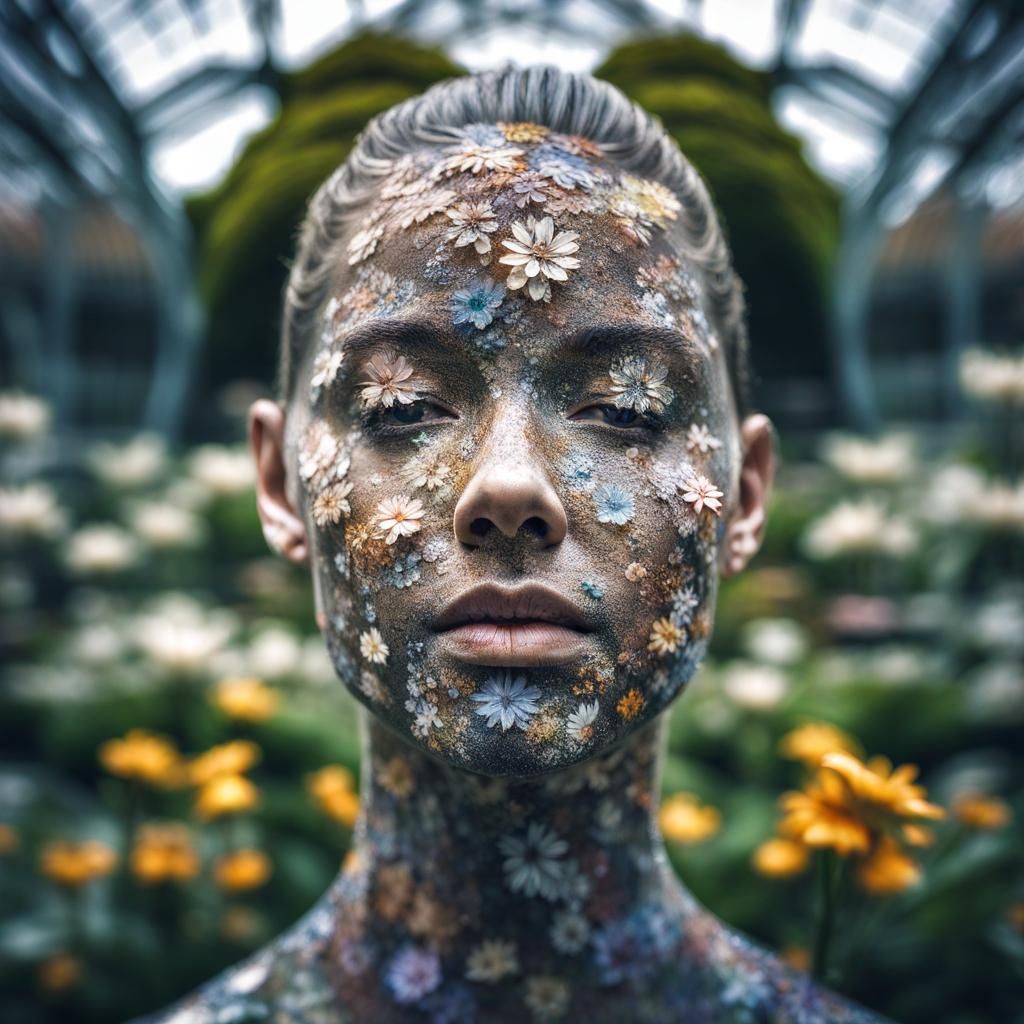 ""Paradigm Shift", double exposure tilt-shift portrait, insa...