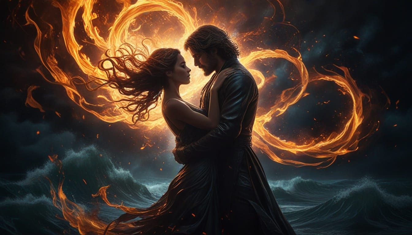 Celestial Union of Light and Shadow in Harmony