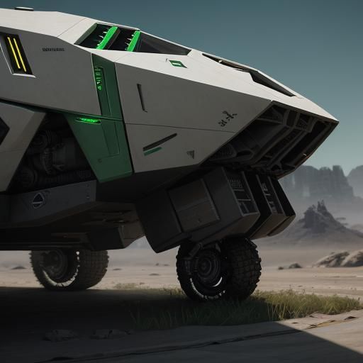 Futuristic Tundra Vehicle in Sci-Fi Style