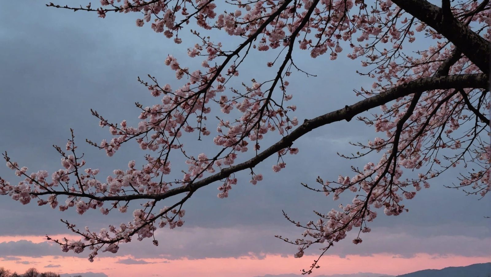 Cherry Blossoms in Spring: A Minimalist Image
