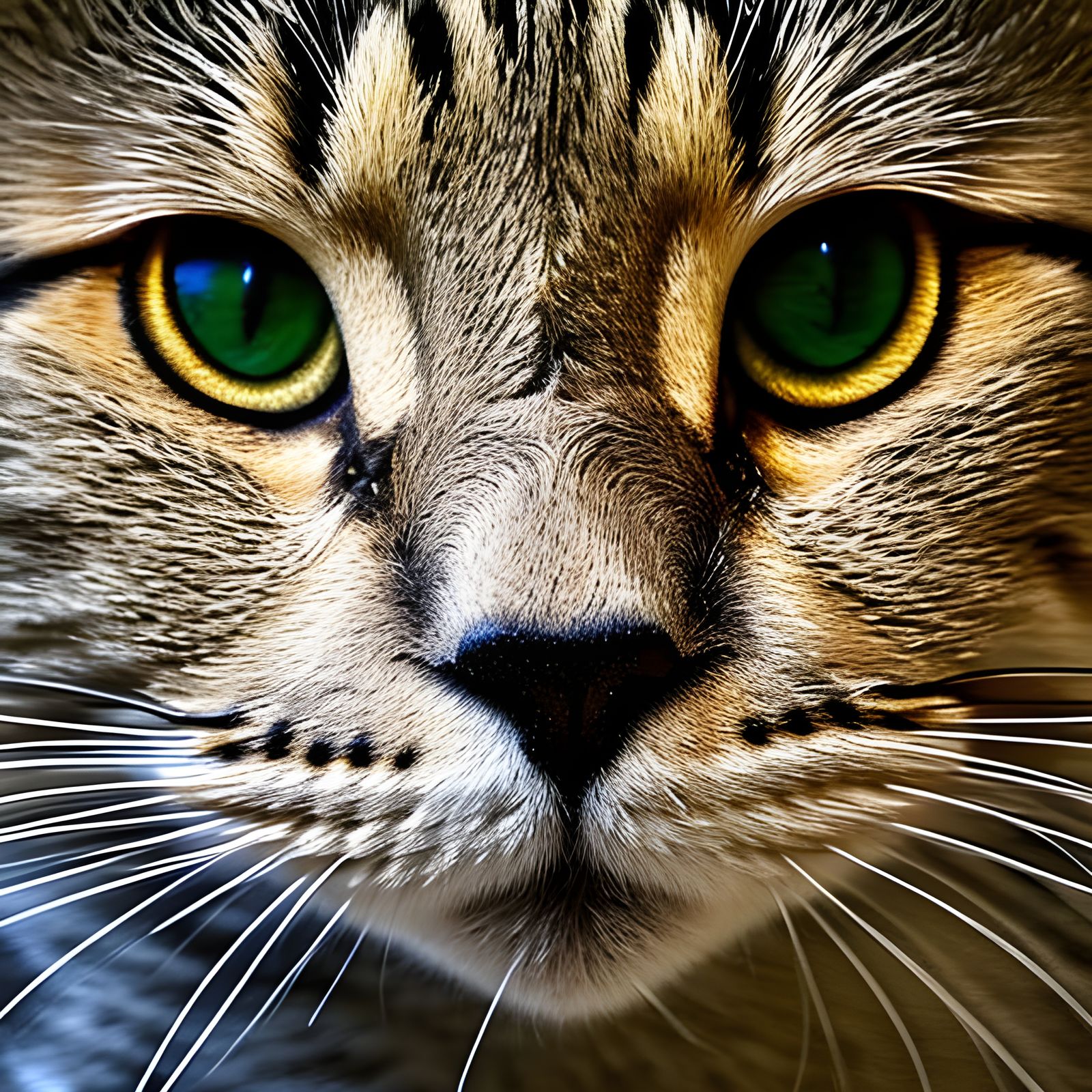 Cats on Antique Furniture with Silk Embroidery