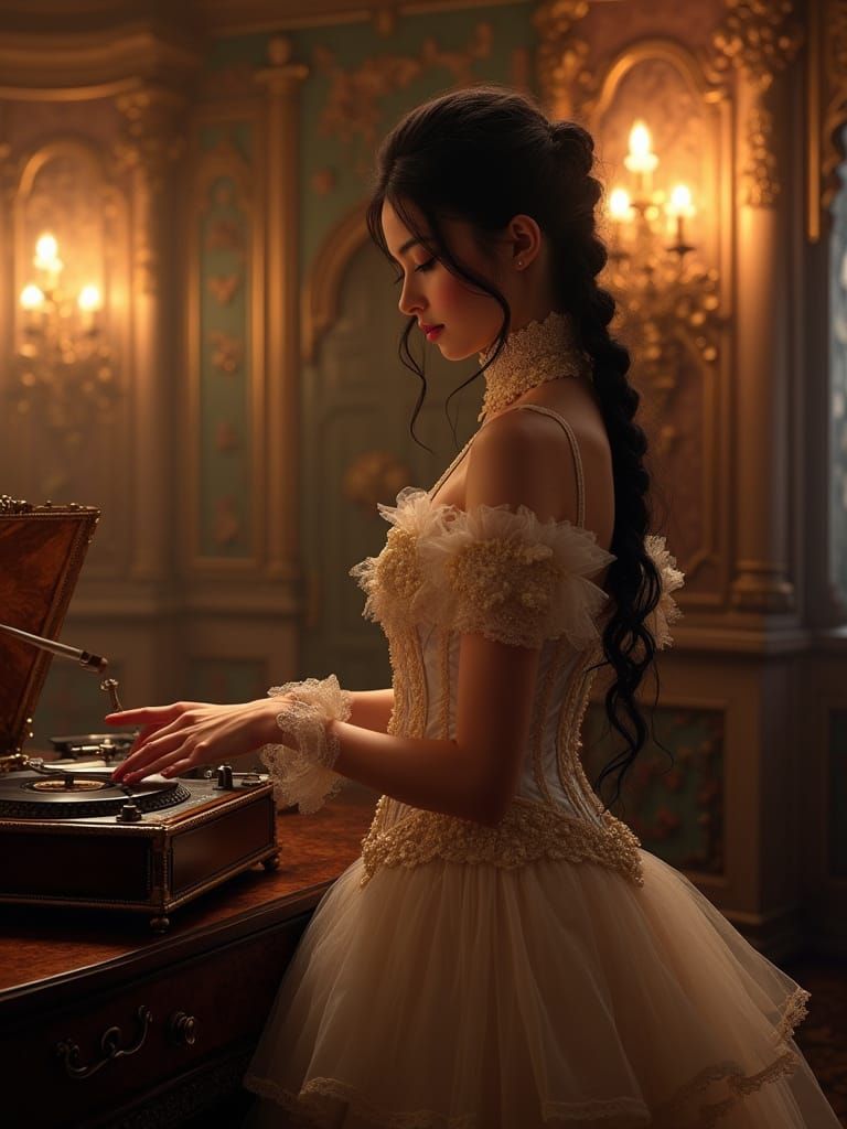 Victorian Era DJess in Lavish Club Setting