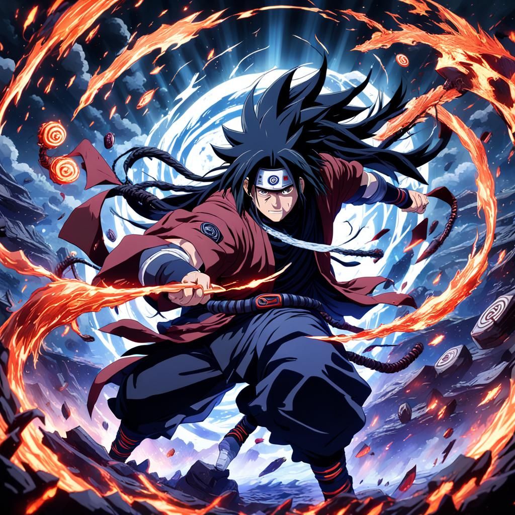 Epic Battle: Madara Uchiha vs Naruto in Matte Painting
