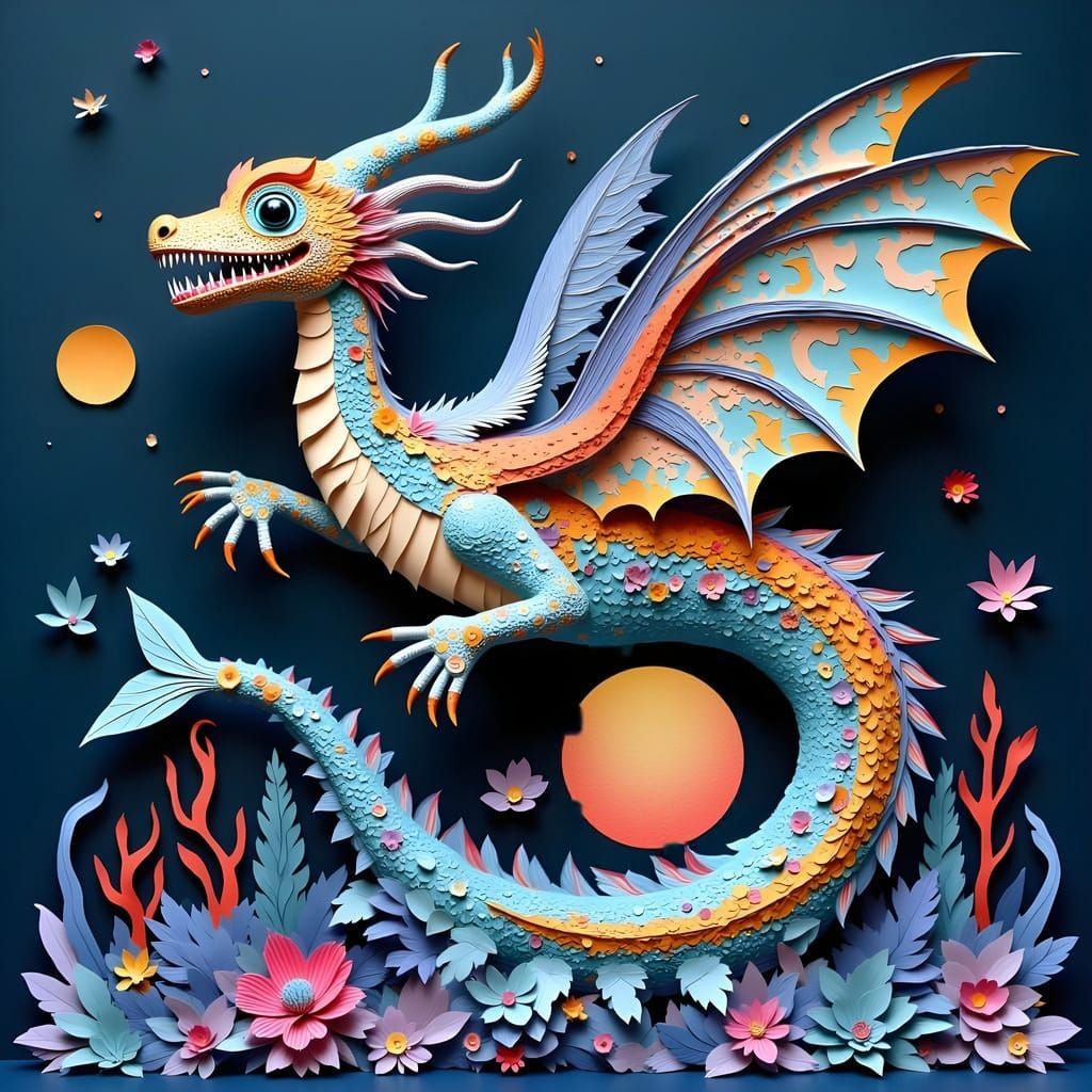 Futuristic Figure with Gradient Background in Digital Art St...