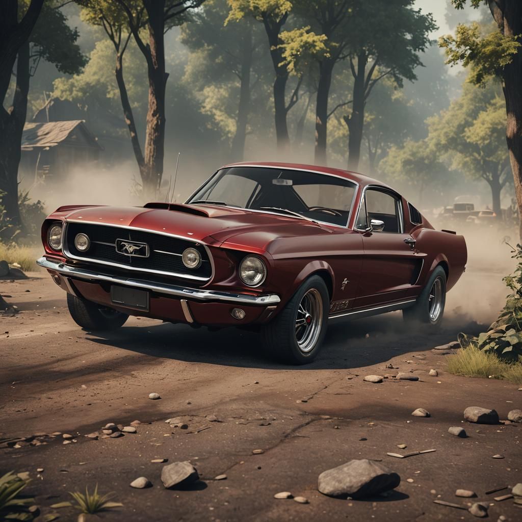 1967 Ford Mustang GT Fastback Detailed Painting