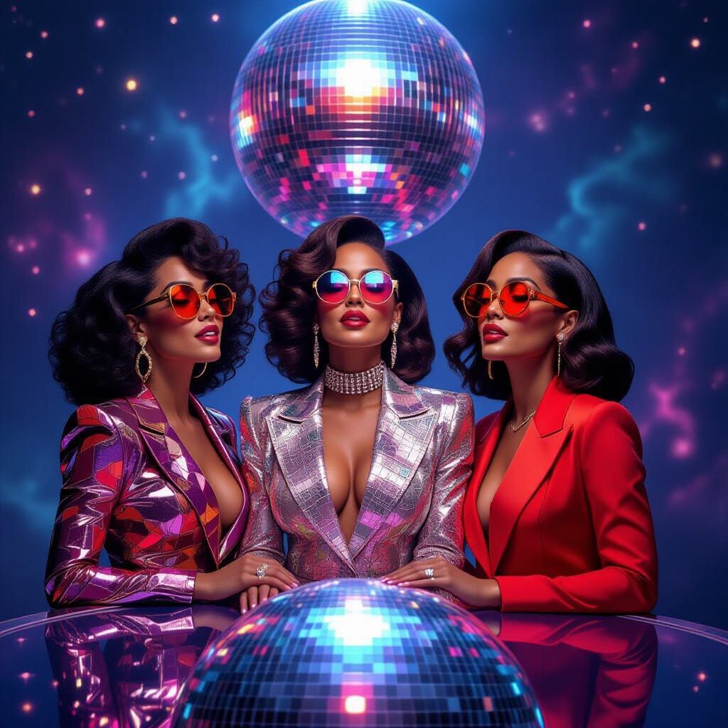 Cosmic Ballroom with 90's Fashion, Afrofuturism Style