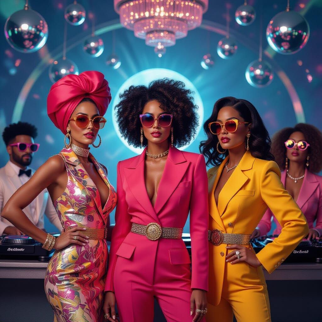 Afrofuturist Divas in Cosmic Acid Jazz Scene