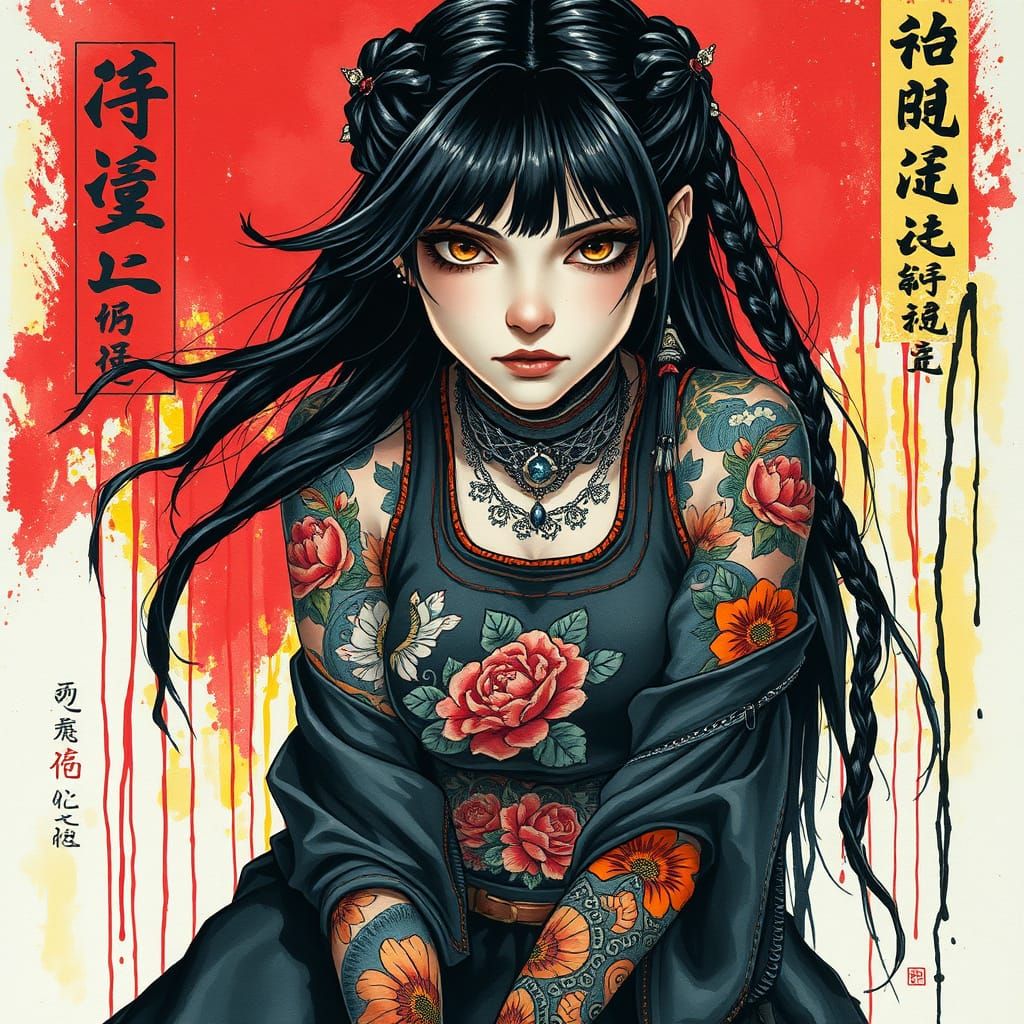 Steampunk Siren in Dark, Mystical Style