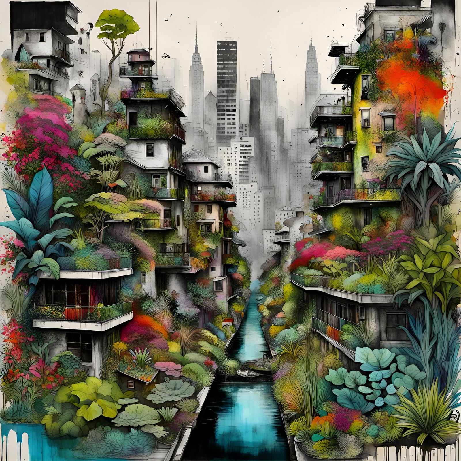 Urban Garden (biopunk aesthetics)