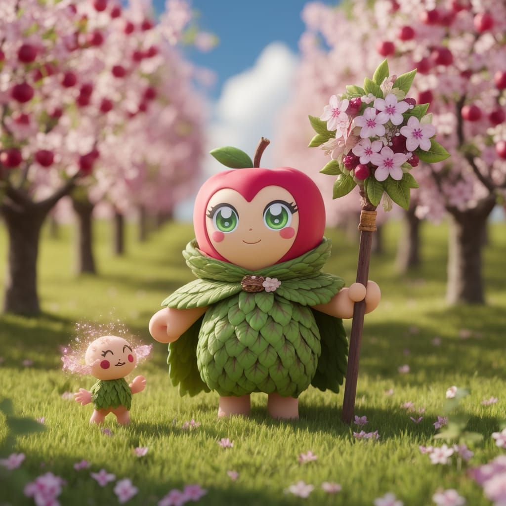 A apple character
