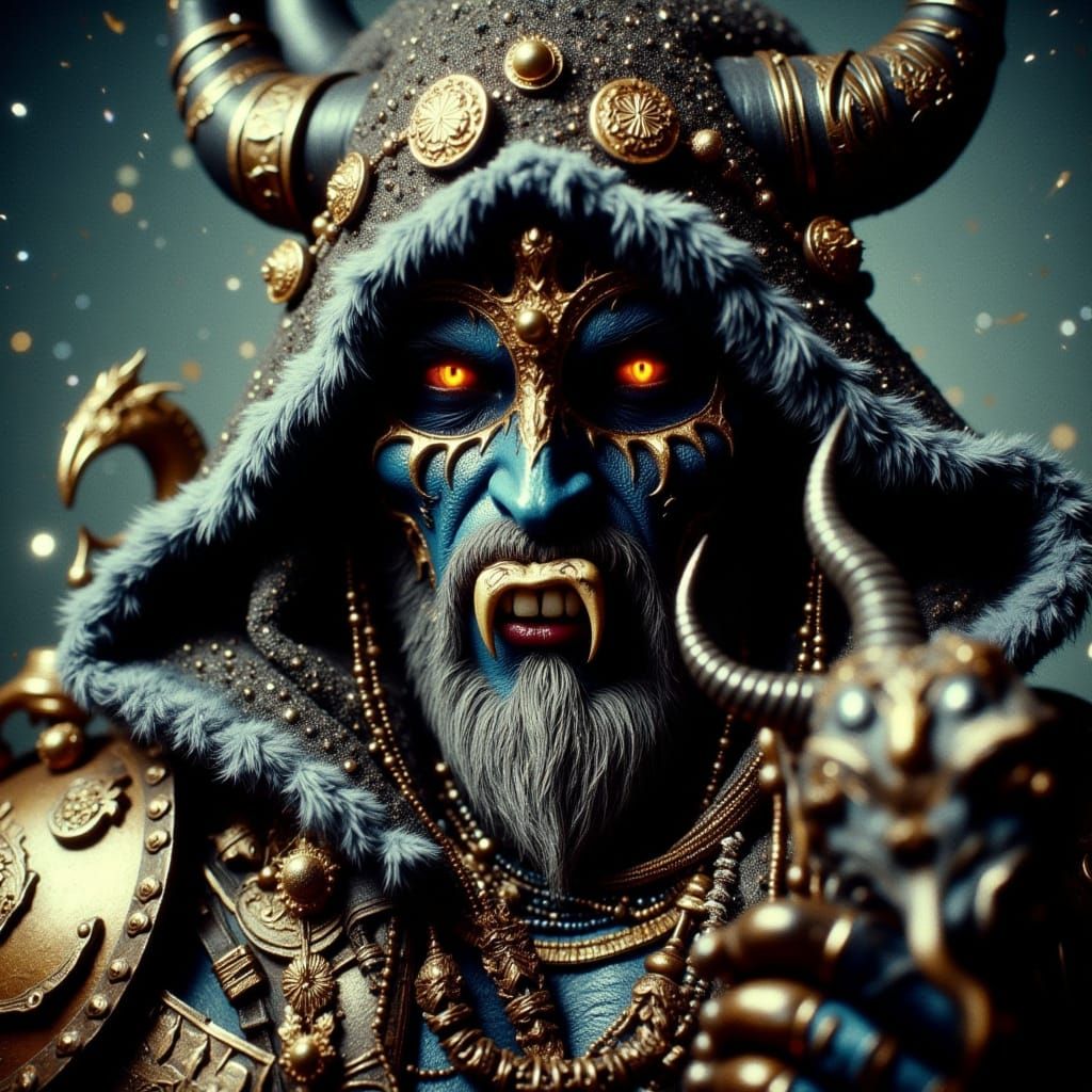 Intricate Warrior in Hypermaximalist Style