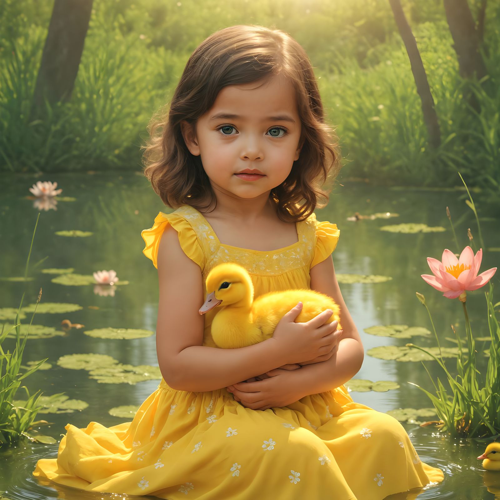 Motherly Love in Watercolor Style