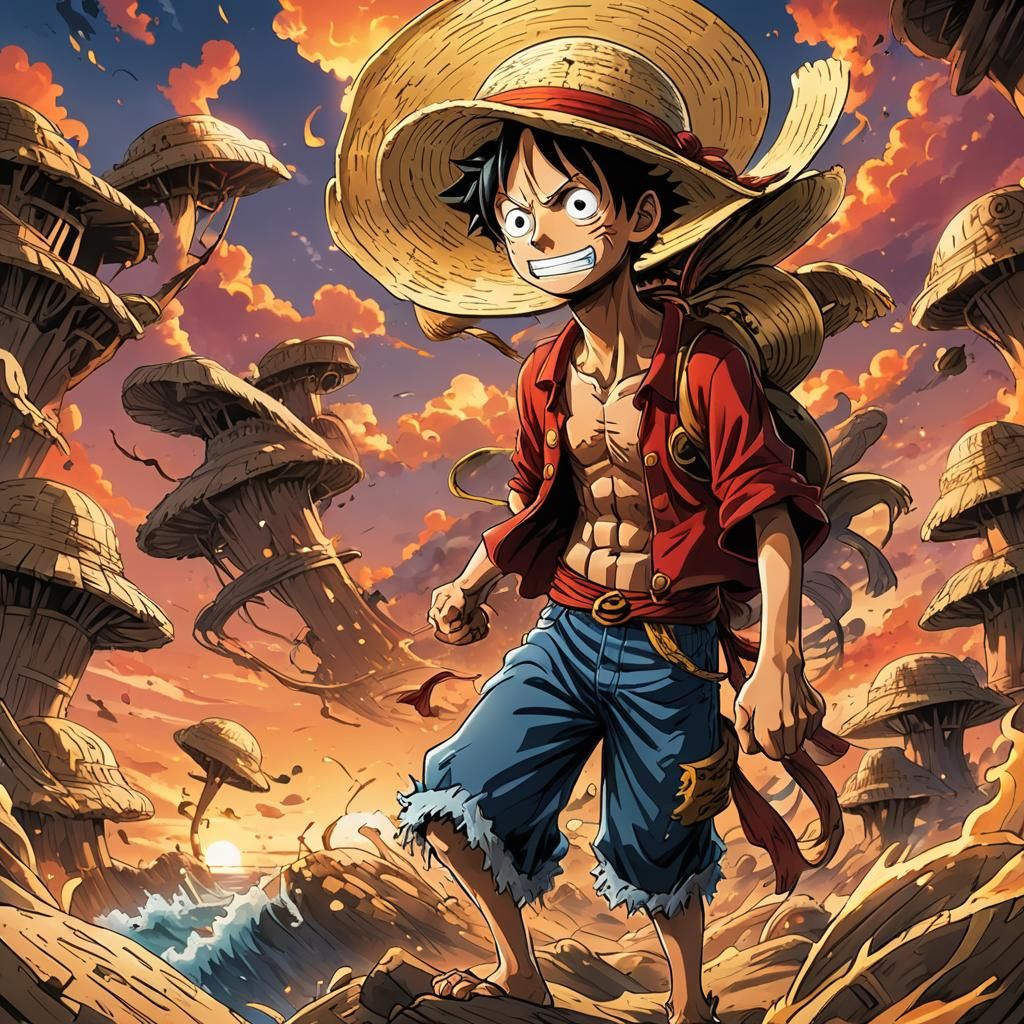 Heroic Anime Portrait of Monkey D. Luffy