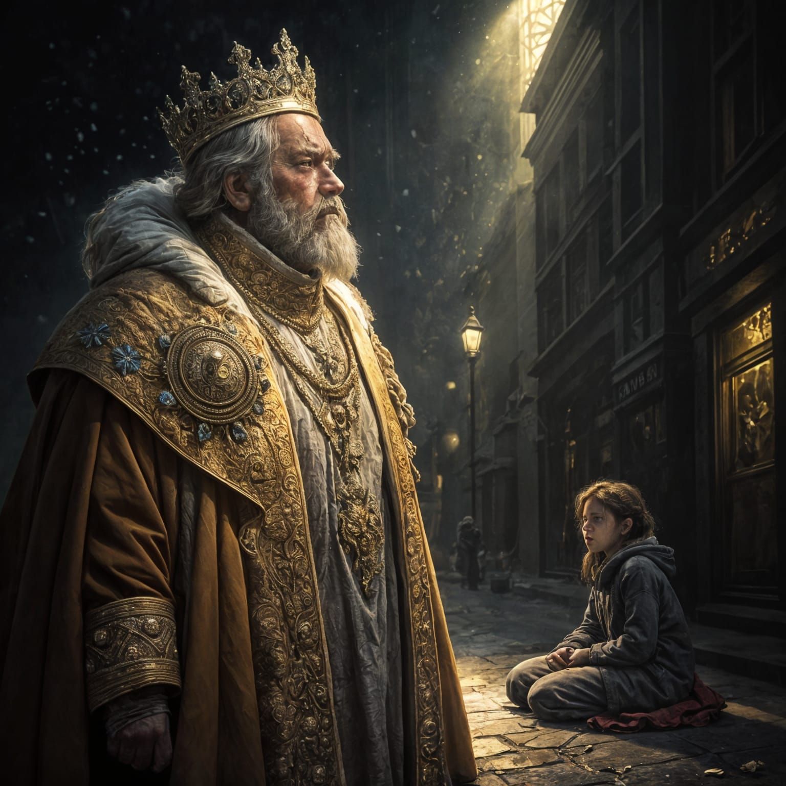 King and Beggar in Dramatic Chiaroscuro