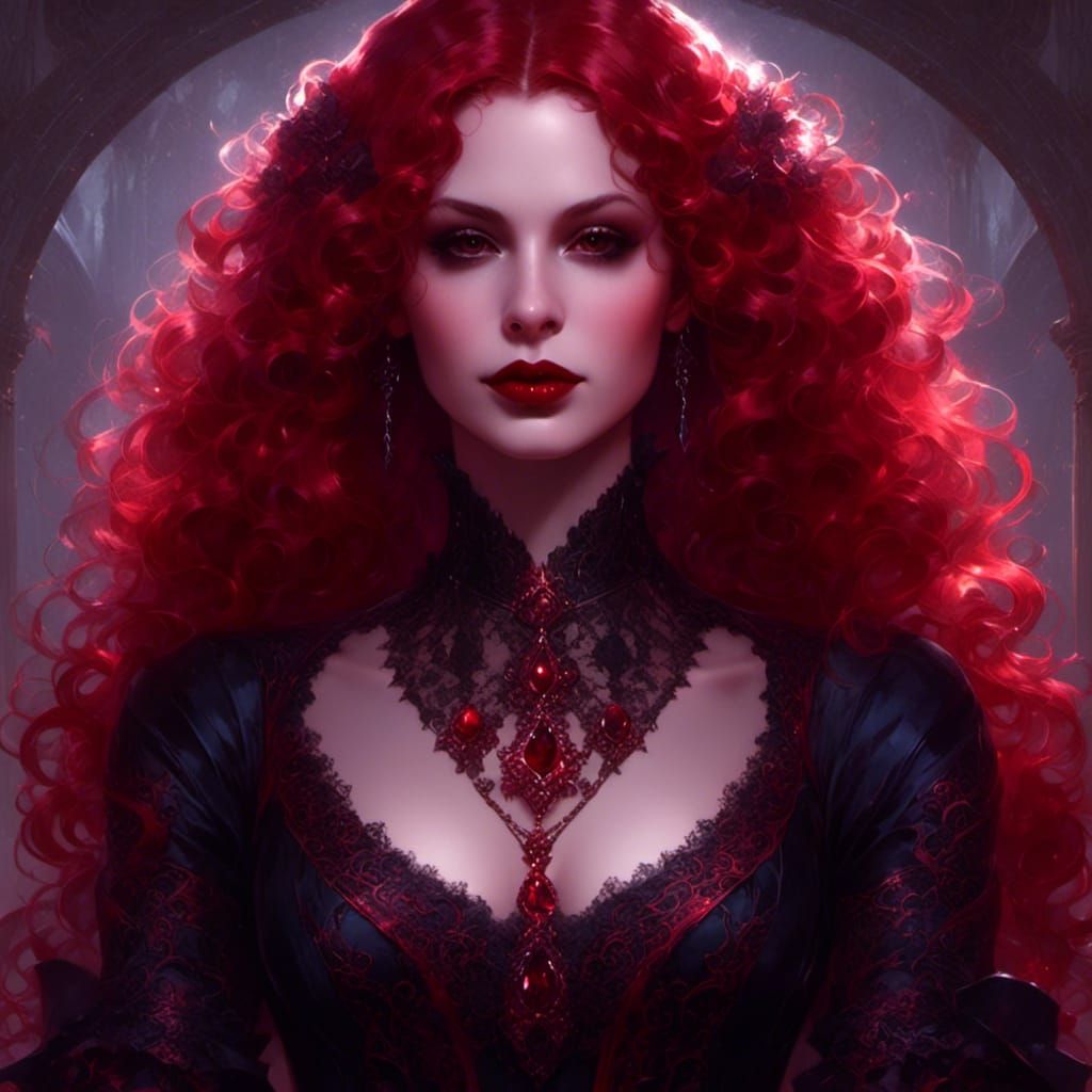 Victorian Vampire Portrait with Dramatic Lighting