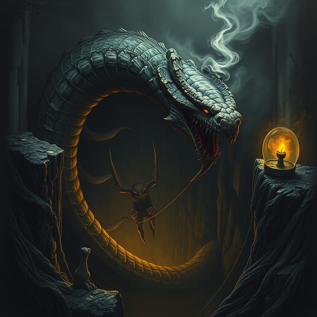 Ancient Serpent Descends into the Abyss