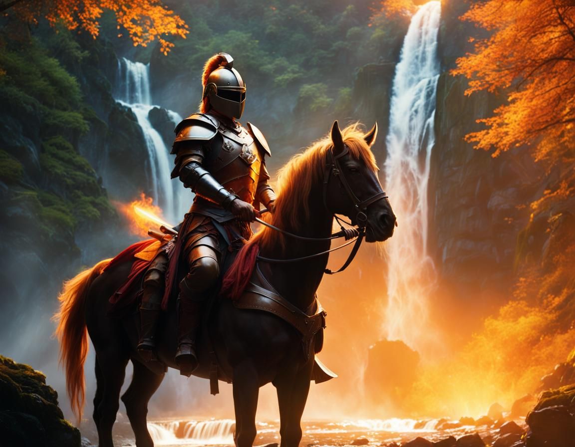 Heroic Centaur in Dramatic Fantasy Landscape