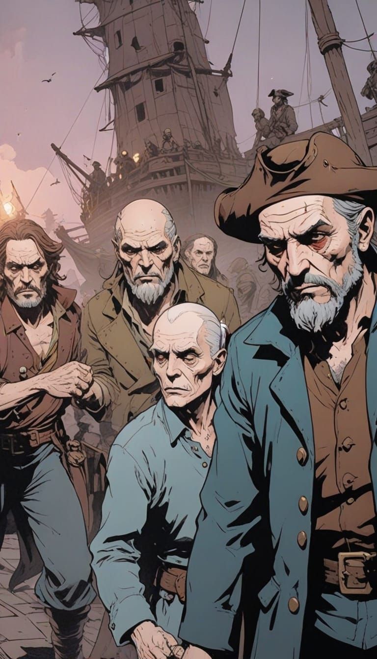 Mysterious Pirates in Golden Hour