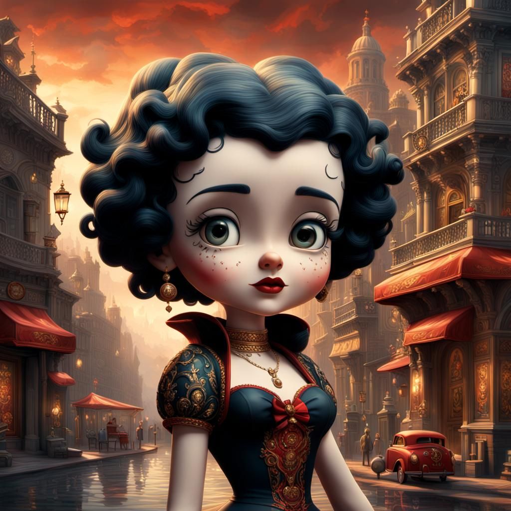 Betty Boop as da Vinci Painting