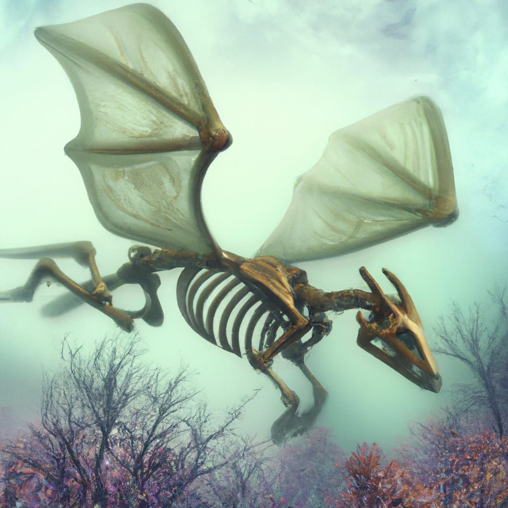 Ethereal Fantasy Animal Skeleton Flight