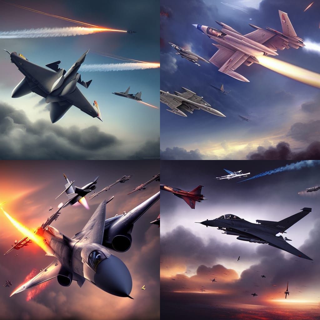 A fighter jet on a war