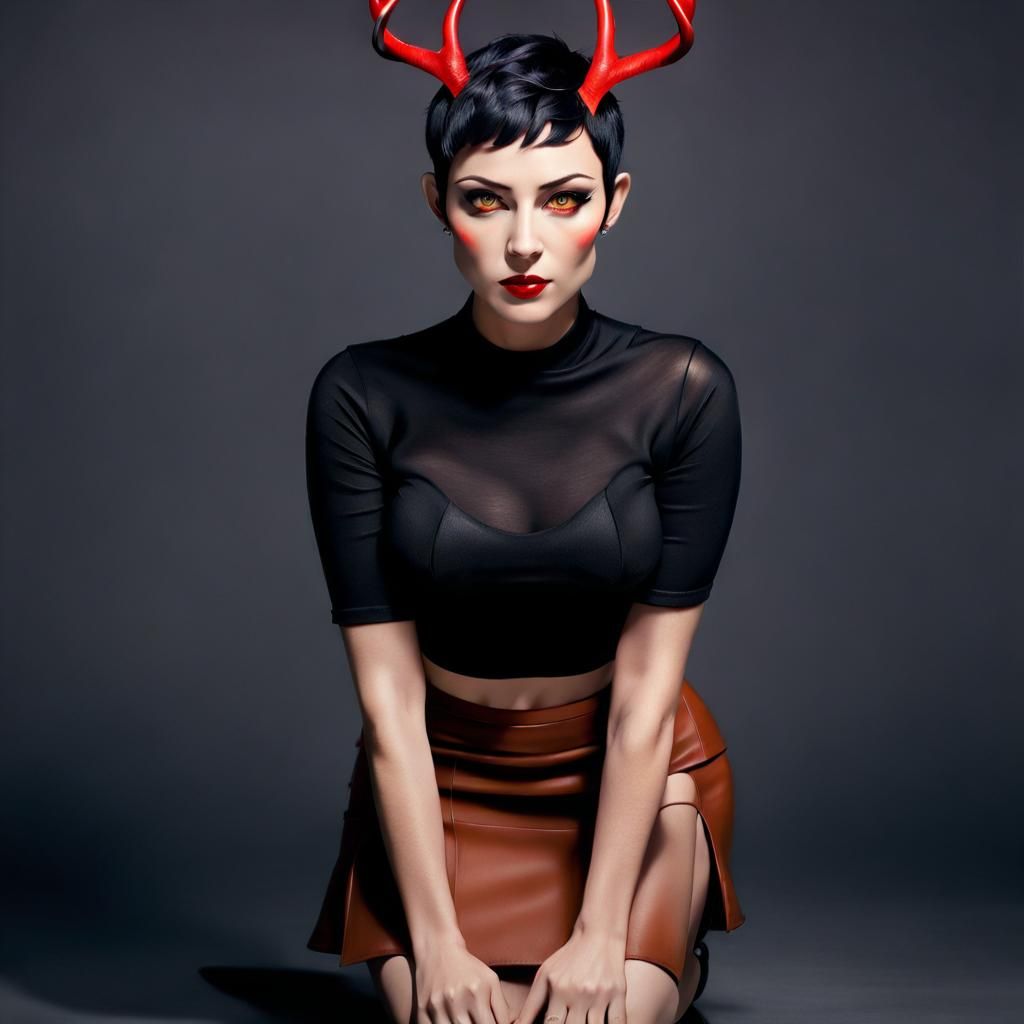 Demonic Fae Woman with Bound Hands