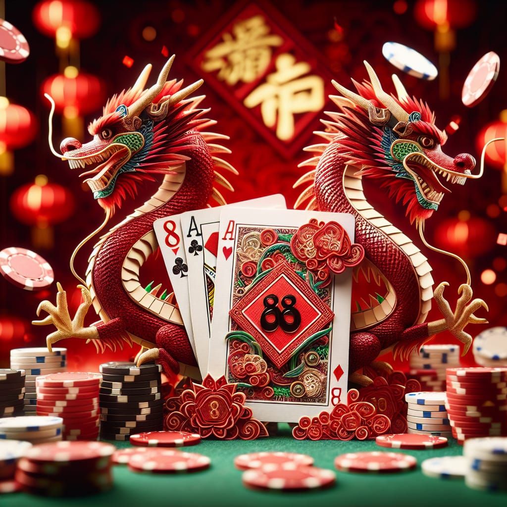 Poker Dragons Celebrate Chinese New Year