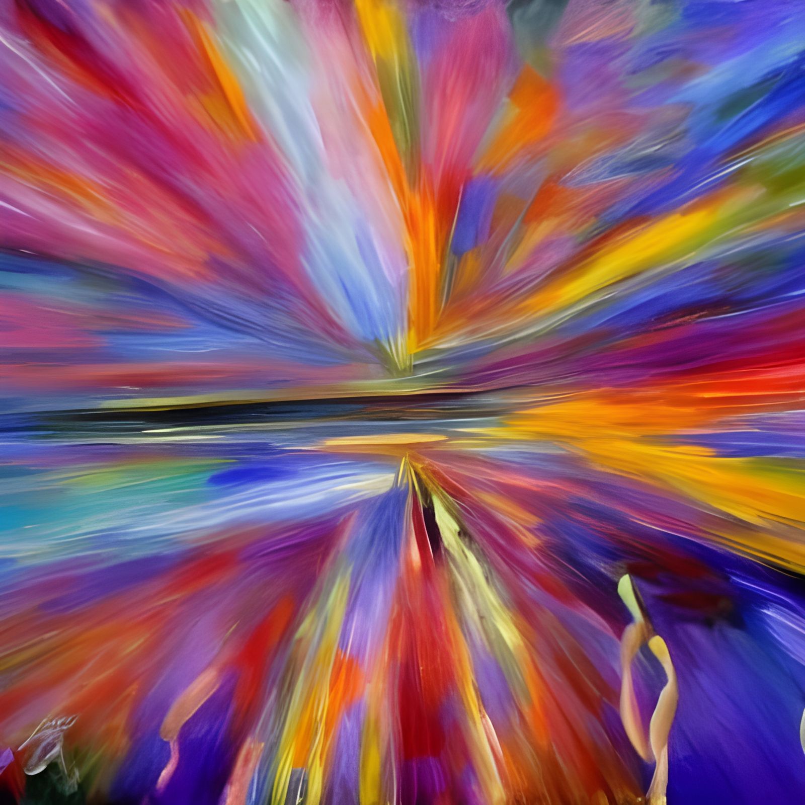 Impressionistic Landscape with Vibrant Brushstrokes