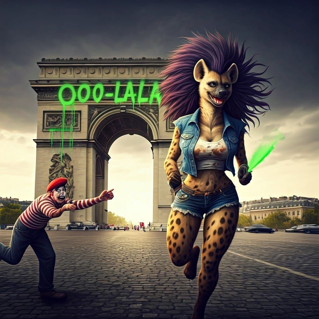 Punk Princess Hyena Runs Wild in Parisian Streets