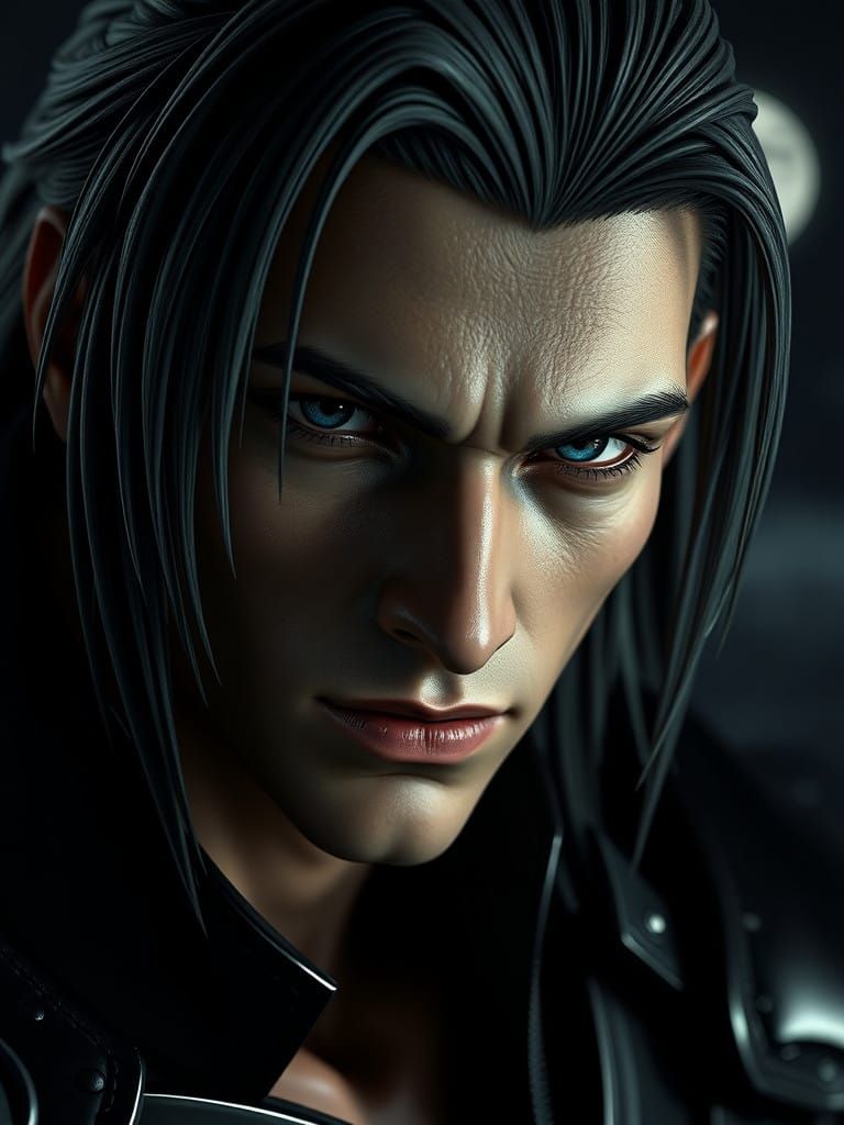 Sephiroth in Hyper-Realistic Portrait