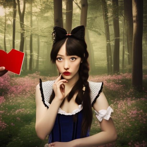 Alice in Wonderland Card Scene, Realistic Photography