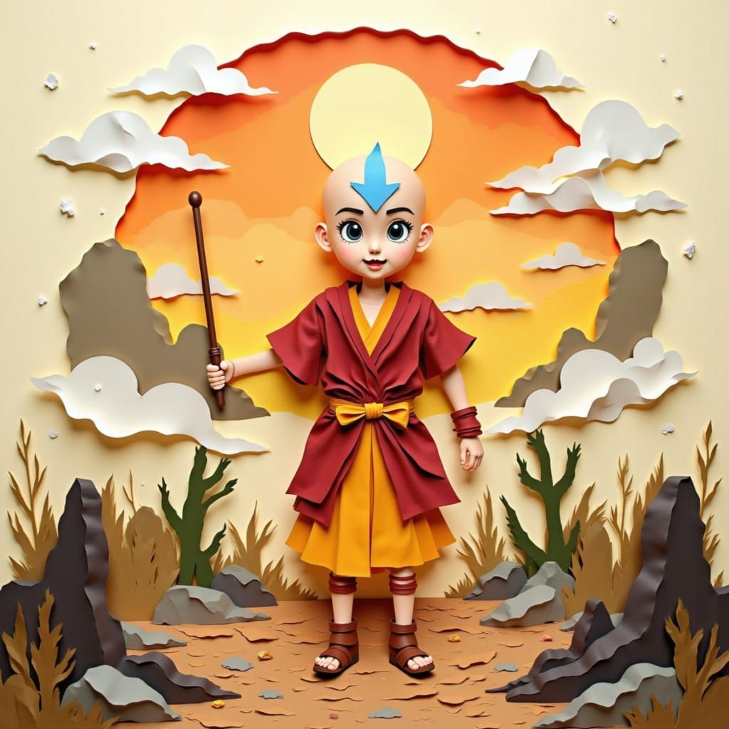Airbender Papercut Avatar