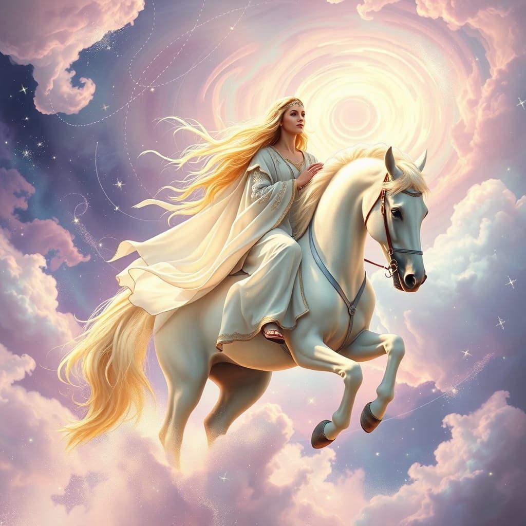 Lady Godiva in Cosmic Astral Realm