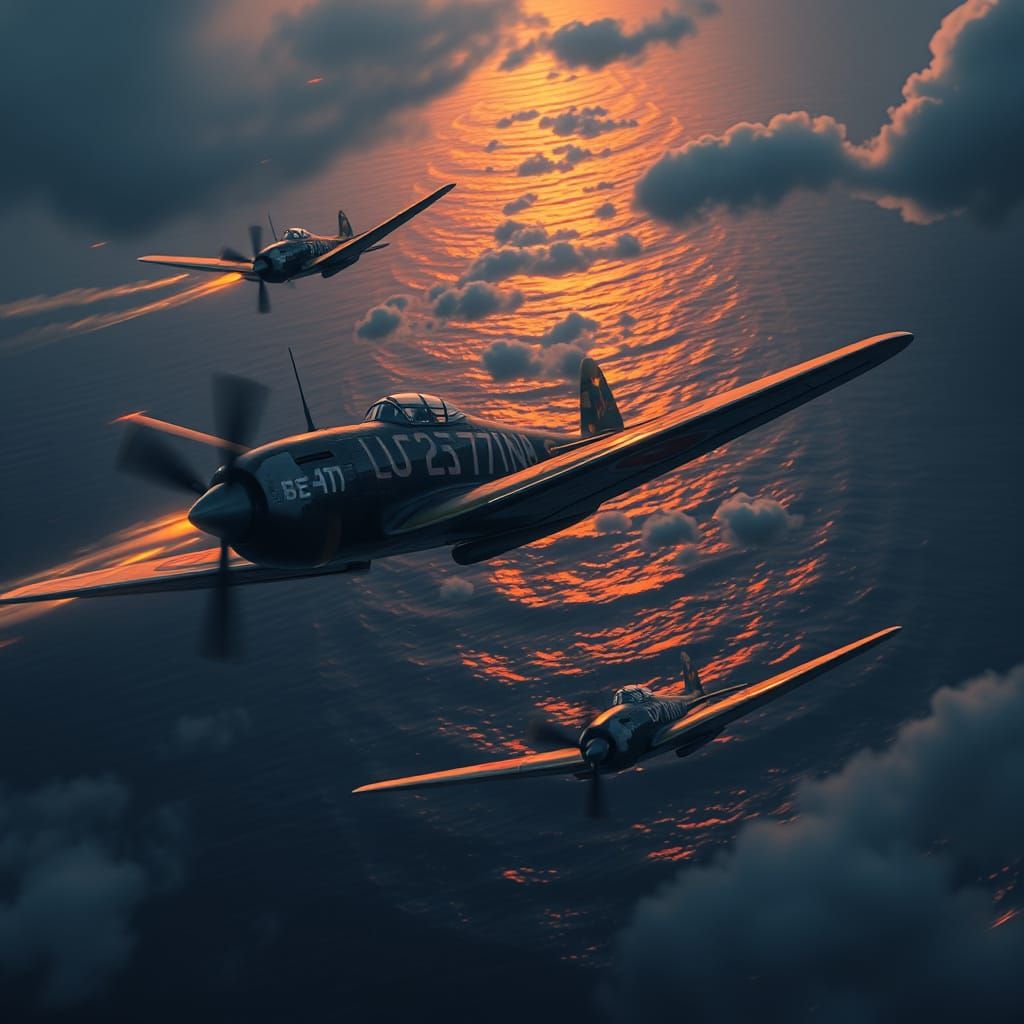 WW2 Japanese Planes in Epic Pearl Harbor Battle Scene