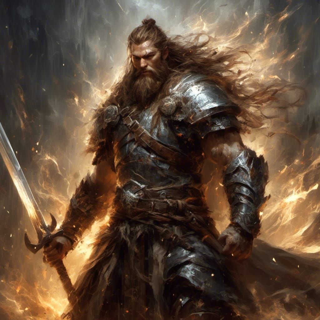 Viking Paladin in a Holy Fury