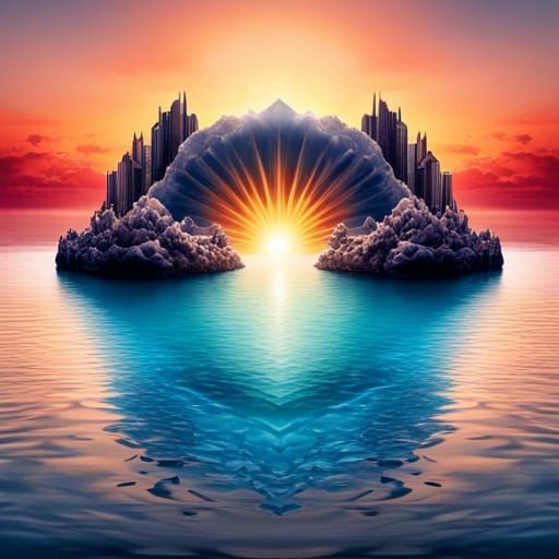 Harmony of Opposites: A Detailed Conceptual Artwork