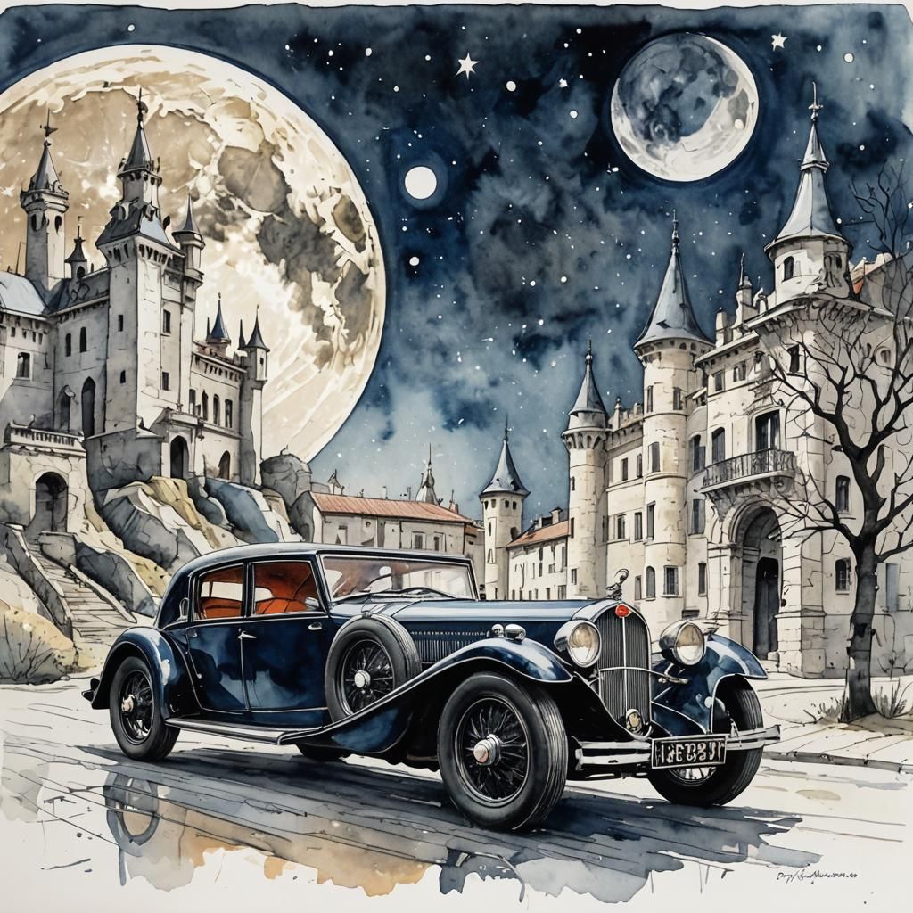 Dream Palace Rises Under Full Moon
