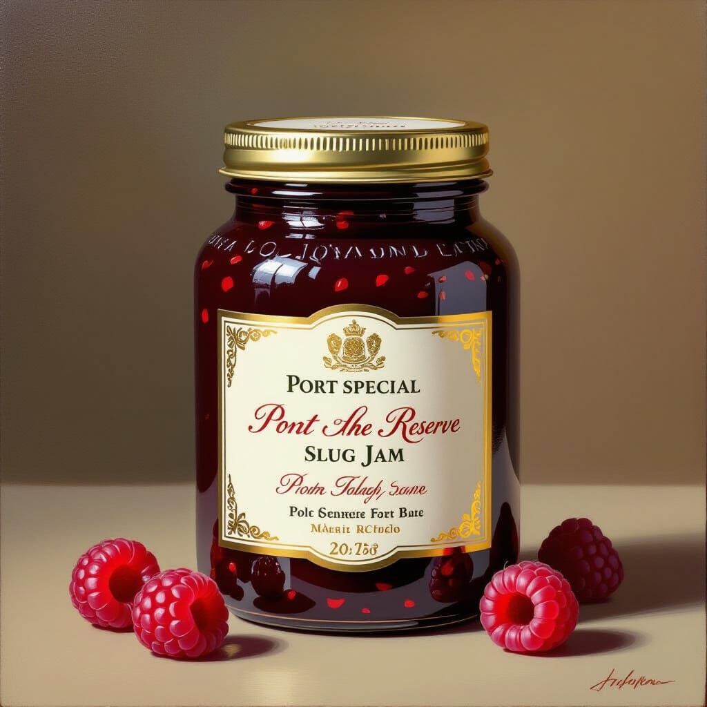 Luxurious Raspberry and Slug Jam Still Life