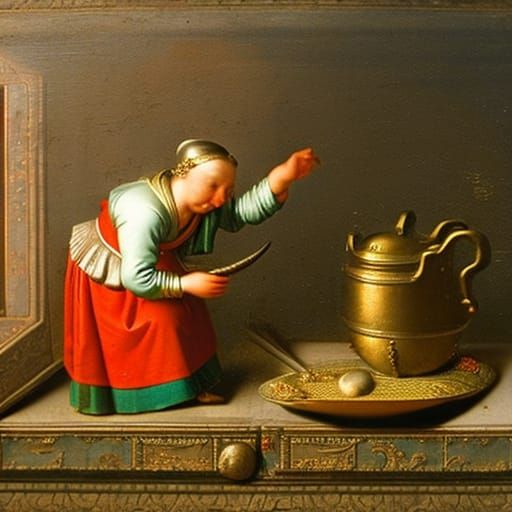 Dollhouse Feast: A Flemish Painting in 3D